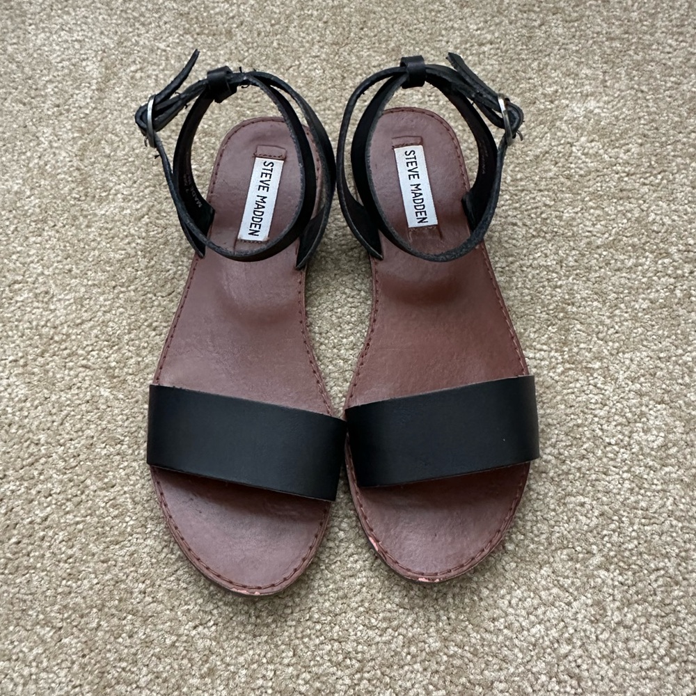 Steve Madden Women’s Black Dairr Sandals 7.5